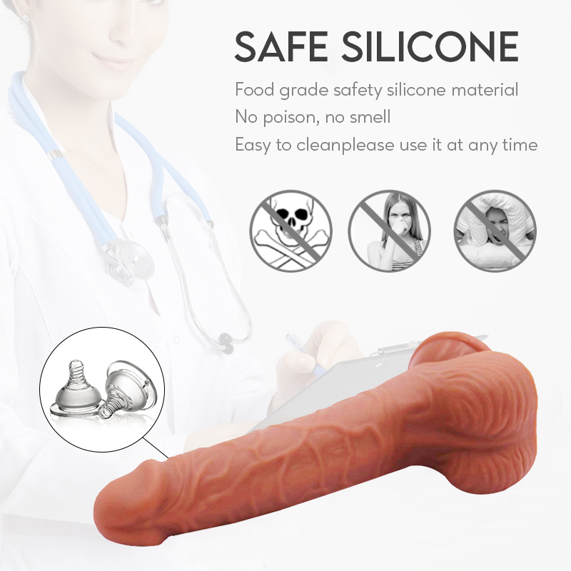 Liquid Silicone Dildo – 8.26" Total Length | Soft Single-Layer Design
