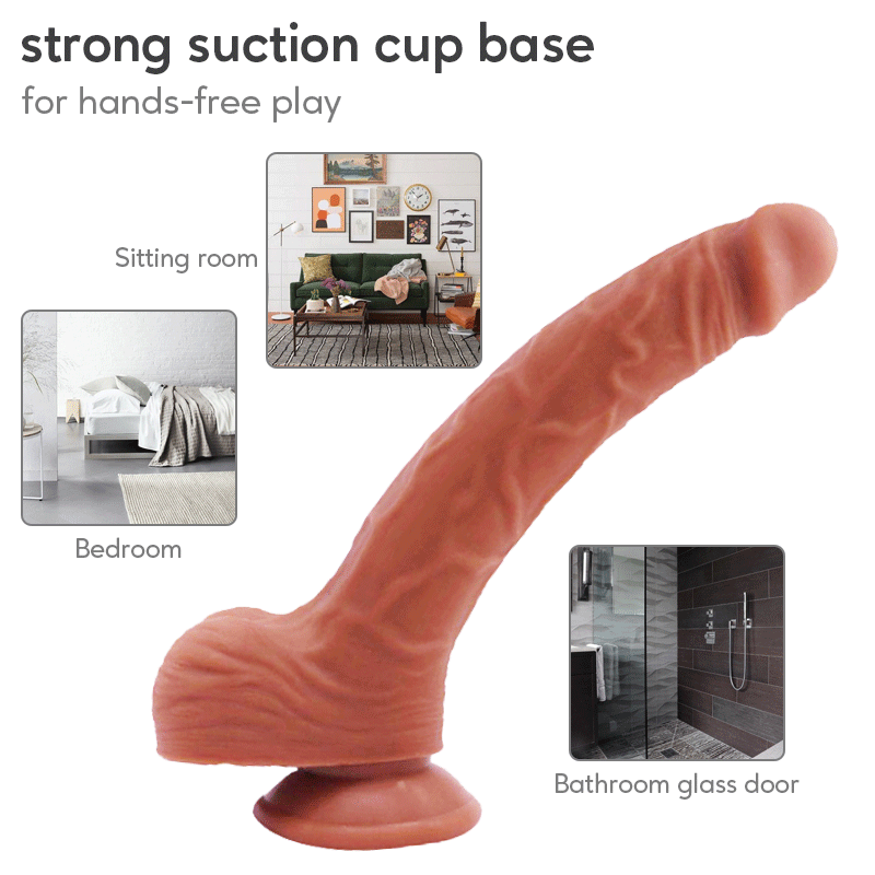 Liquid Silicone Dildo – 8.26" Total Length | Soft Single-Layer Design