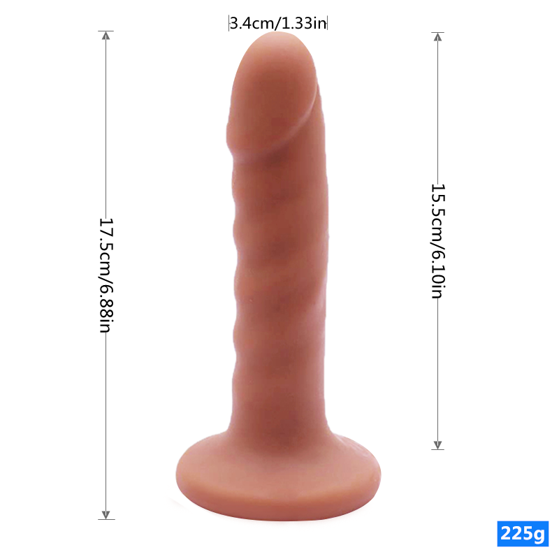 Liquid Silicone Dildo – 6.9" Total Length | Slim Single-Layer Design