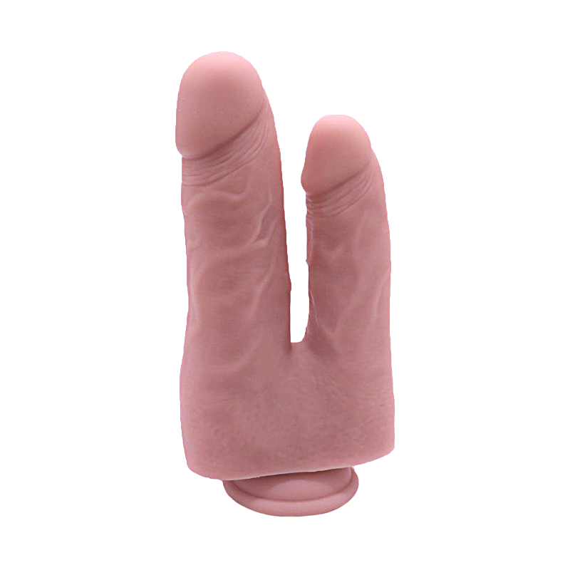 8.66" / 6.8" Dual-Head Liquid Silicone Dildo – Single-Layer, Body-Safe