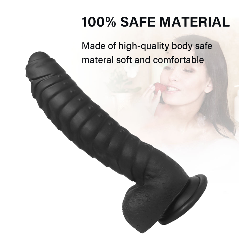 Single-Layer Liquid Silicone Dildo – 8.66" Total Length | Soft & Realistic