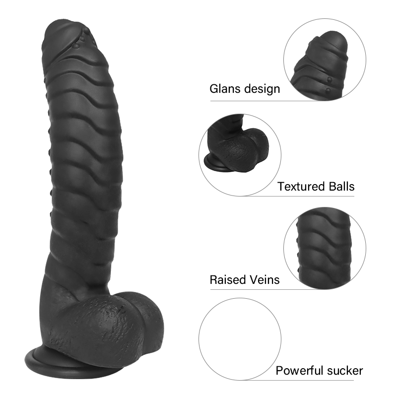 Single-Layer Liquid Silicone Dildo – 8.66" Total Length | Soft & Realistic