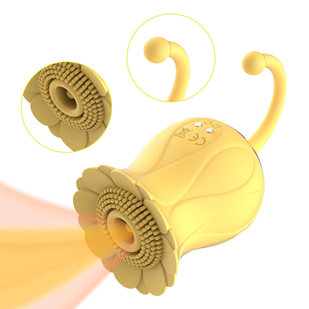 Masturbator Clitoral Sucking Vibrator With 10 Intense Suction Clit Sucker Nipple Stimulation Red Rose Female Clit Vibrator