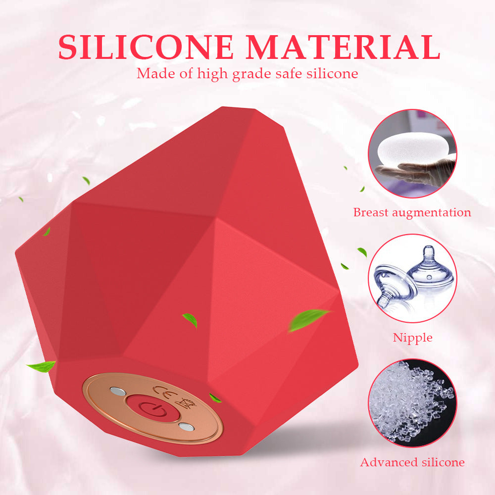 pacifier silicone magnetic suction charging suction sex toy diamond mini sucking vibrator