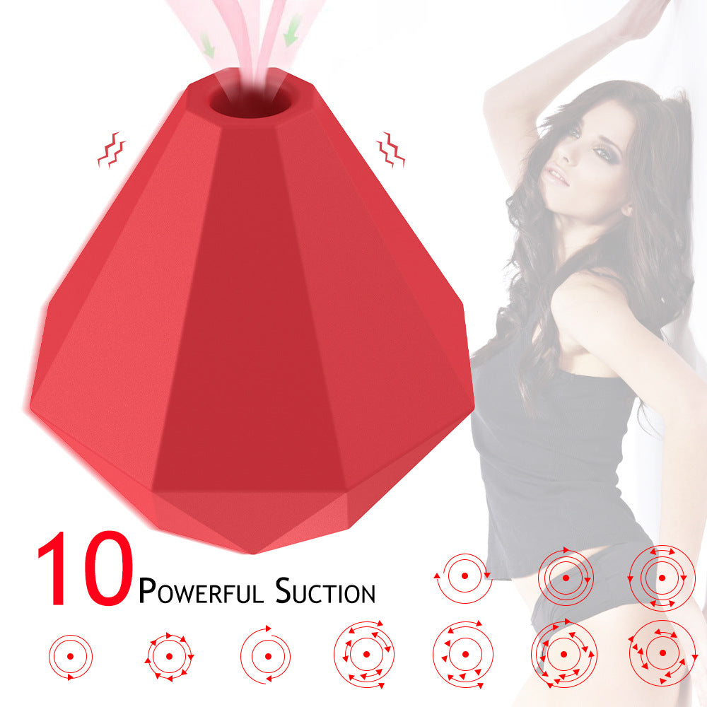 pacifier silicone magnetic suction charging suction sex toy diamond mini sucking vibrator