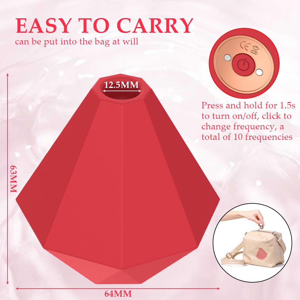 pacifier silicone magnetic suction charging suction sex toy diamond mini sucking vibrator