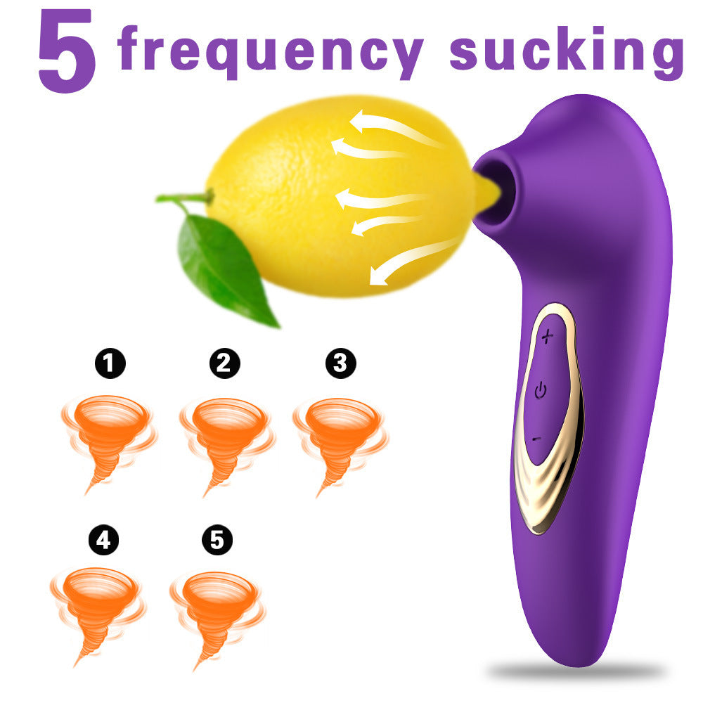 Hot Selling Electric Vibrator For Women 5 Frequency Rose Sucker Tease Sex Masturbation Stick Second Tide Vibrator Adult Products