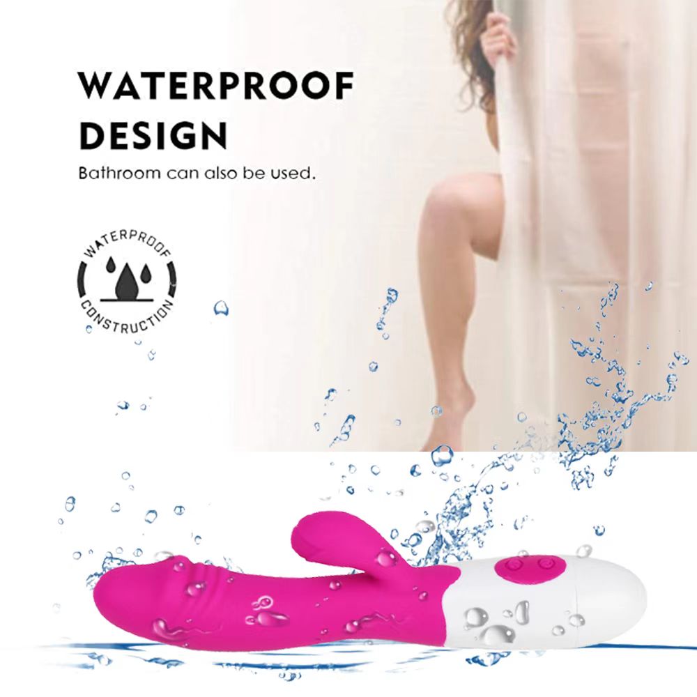 Women's 30-frequency dual-shock vibrator av massage stick simulated vibrator silicone massage stick