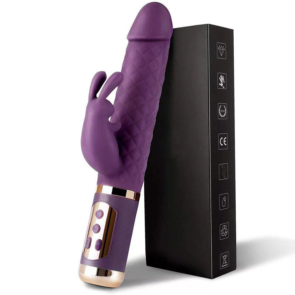 Waterproof Rechargeable G Spot Rabbit Vibrator Sex Toys for Women with Independent Clitoral Stimulator