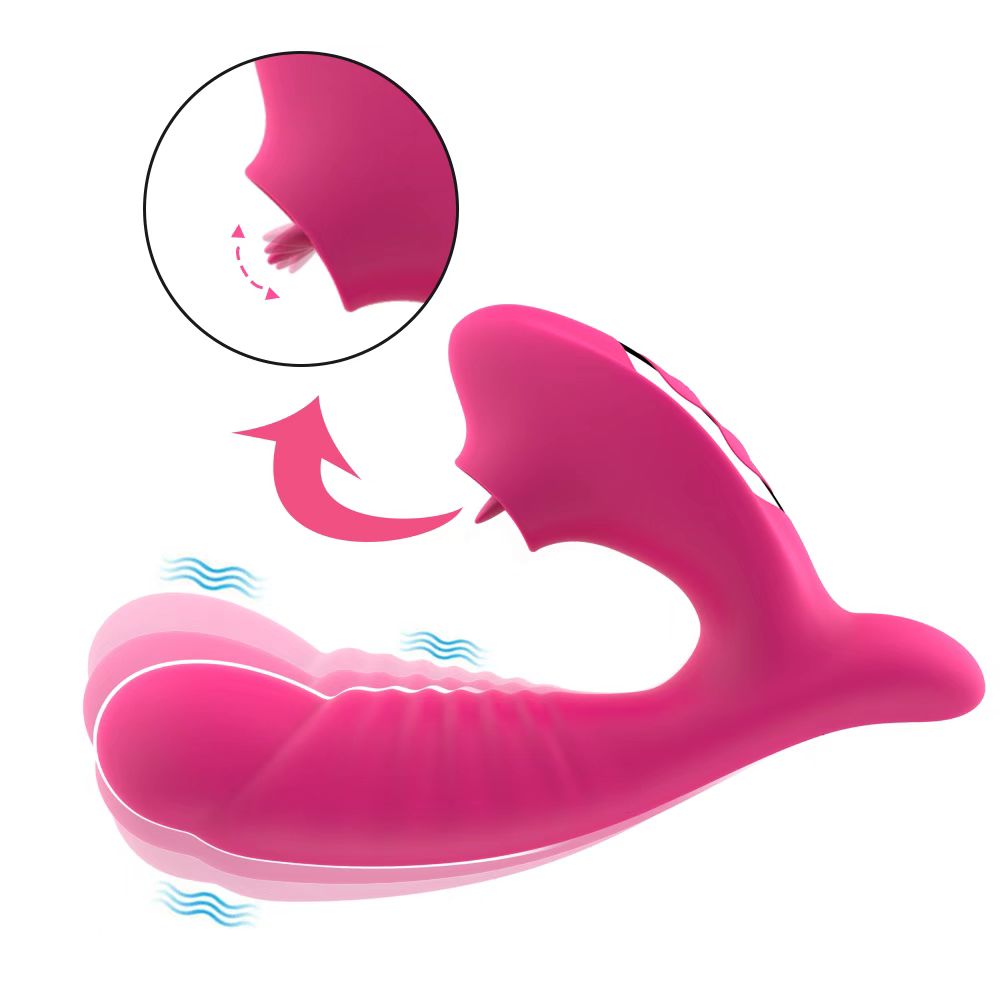 2 in 1 Female Clitoral Sucking Vibrator Clitoral Stimulation Vibrating Dildo G spot Sucking Sex Vibrator for Women