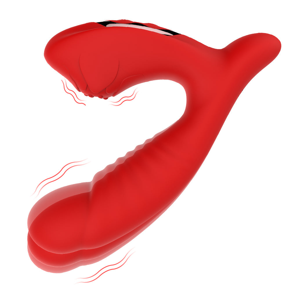 2 in 1 Female Clitoral Adult Sucking Vibrator Products Silicone G Spot Stimulation Masturbator Toys Vibrator For Women