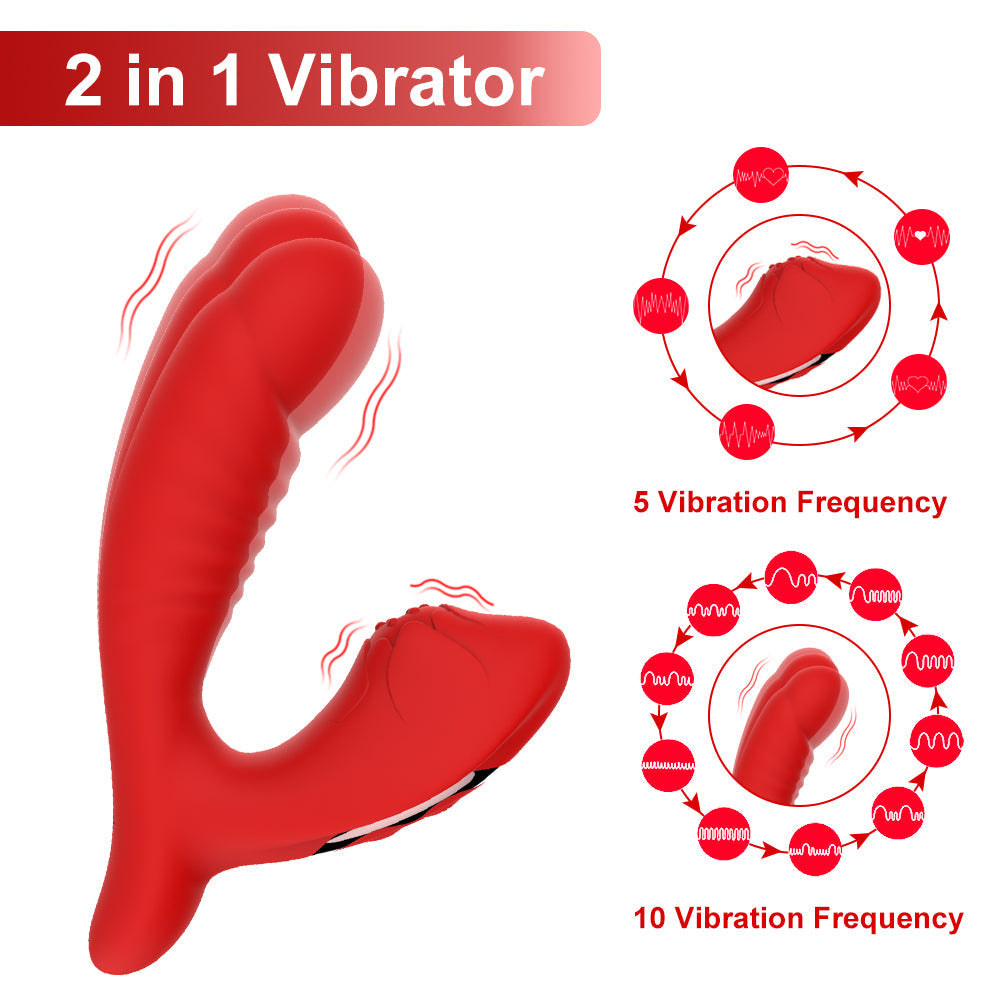 2 in 1 Female Clitoral Adult Sucking Vibrator Products Silicone G Spot Stimulation Masturbator Toys Vibrator For Women