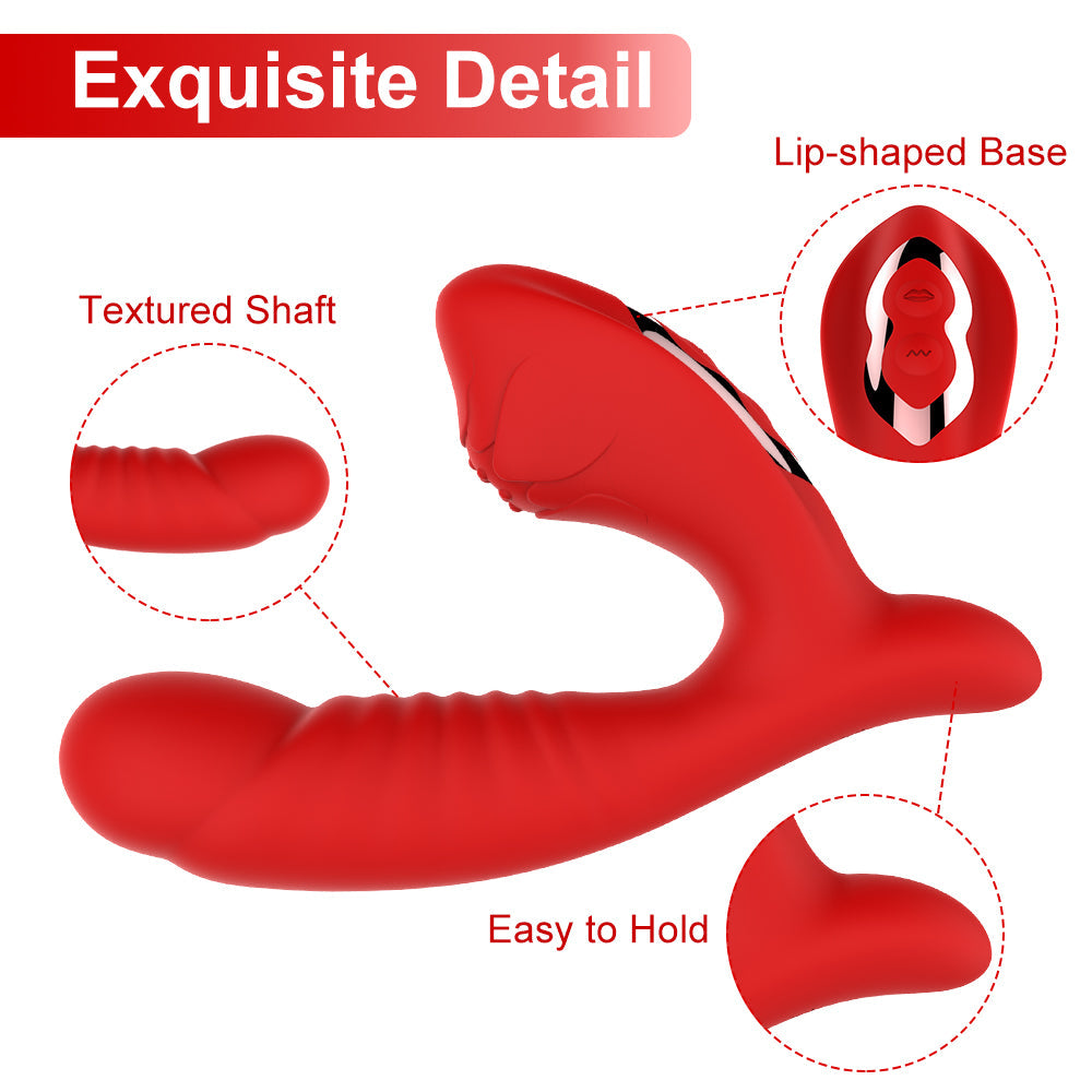 2 in 1 Female Clitoral Adult Sucking Vibrator Products Silicone G Spot Stimulation Masturbator Toys Vibrator For Women