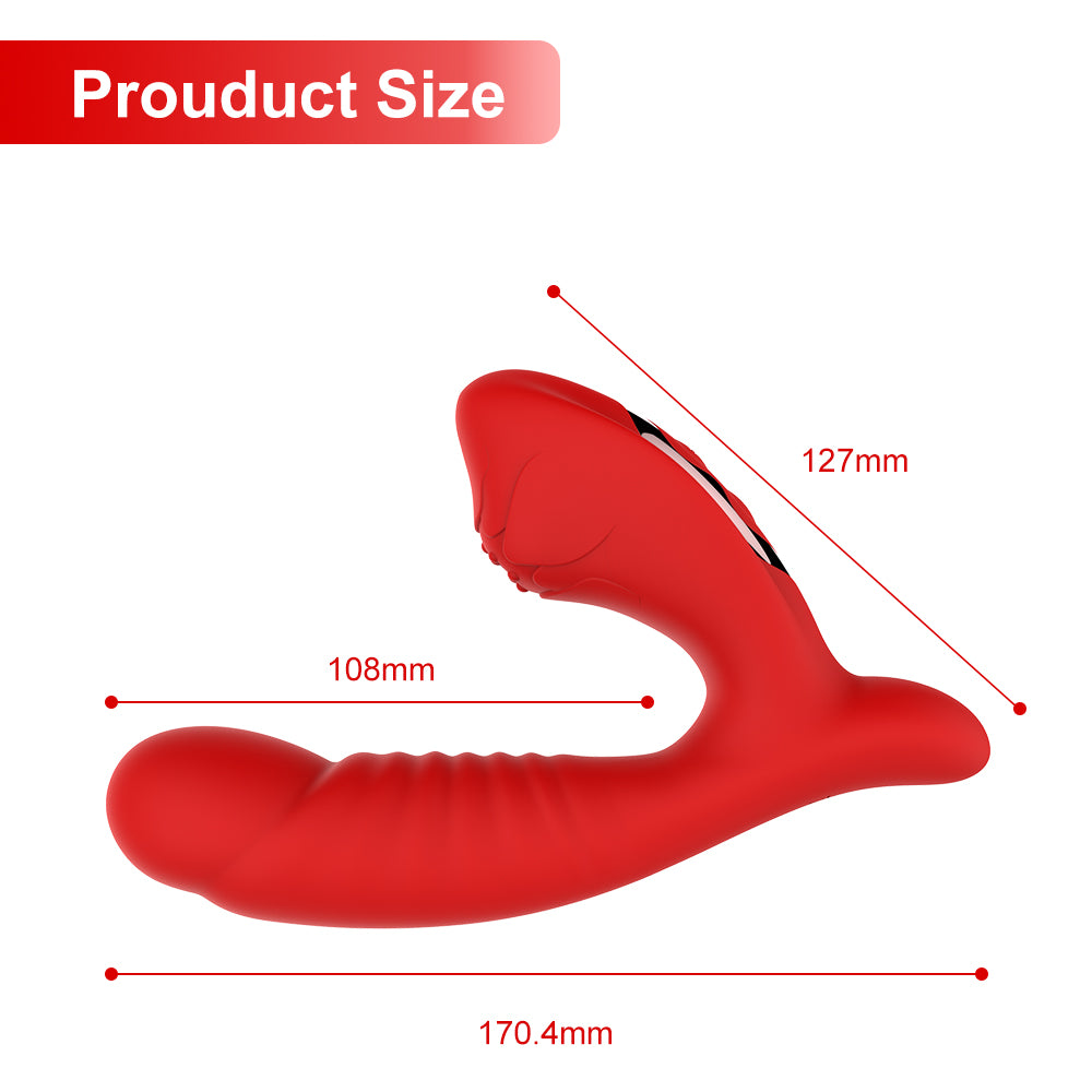 2 in 1 Female Clitoral Adult Sucking Vibrator Products Silicone G Spot Stimulation Masturbator Toys Vibrator For Women