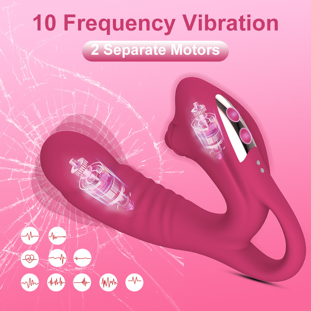 10-frequency dual vibration couple flirting masturbation device for women wearable dildo adult products