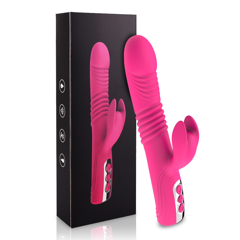 G Spot Rabbit Vibrator Stimulates Heating Thrusting Realistic Vibrating Dildo Woman Telescopic Big Sex Vibrator For Woman