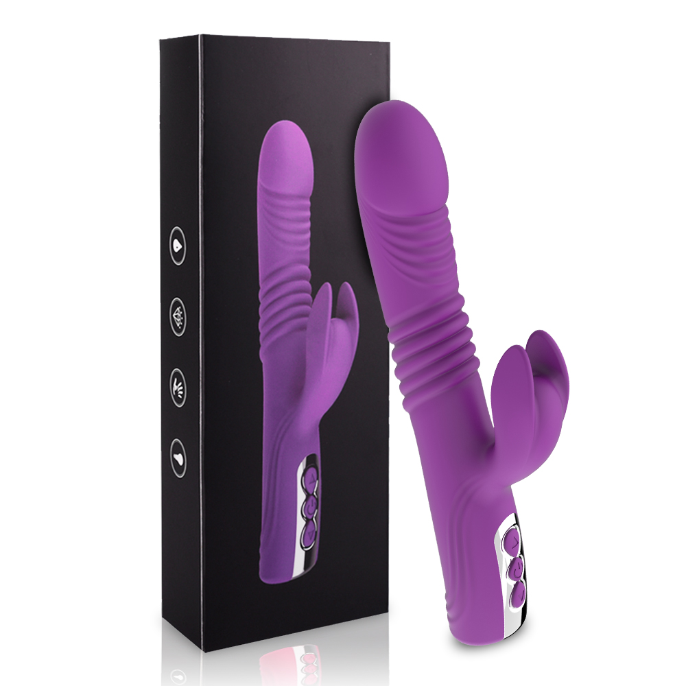 G Spot Rabbit Vibrator Stimulates Heating Thrusting Realistic Vibrating Dildo Woman Telescopic Big Sex Vibrator For Woman