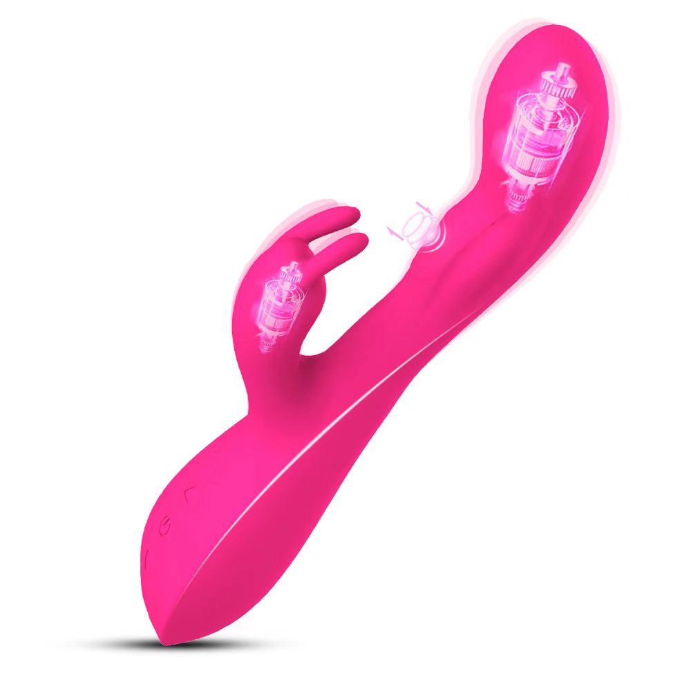 10 frequency Dual motor women vibrator g spot clitoral stimulator Heating rabbit vibrator