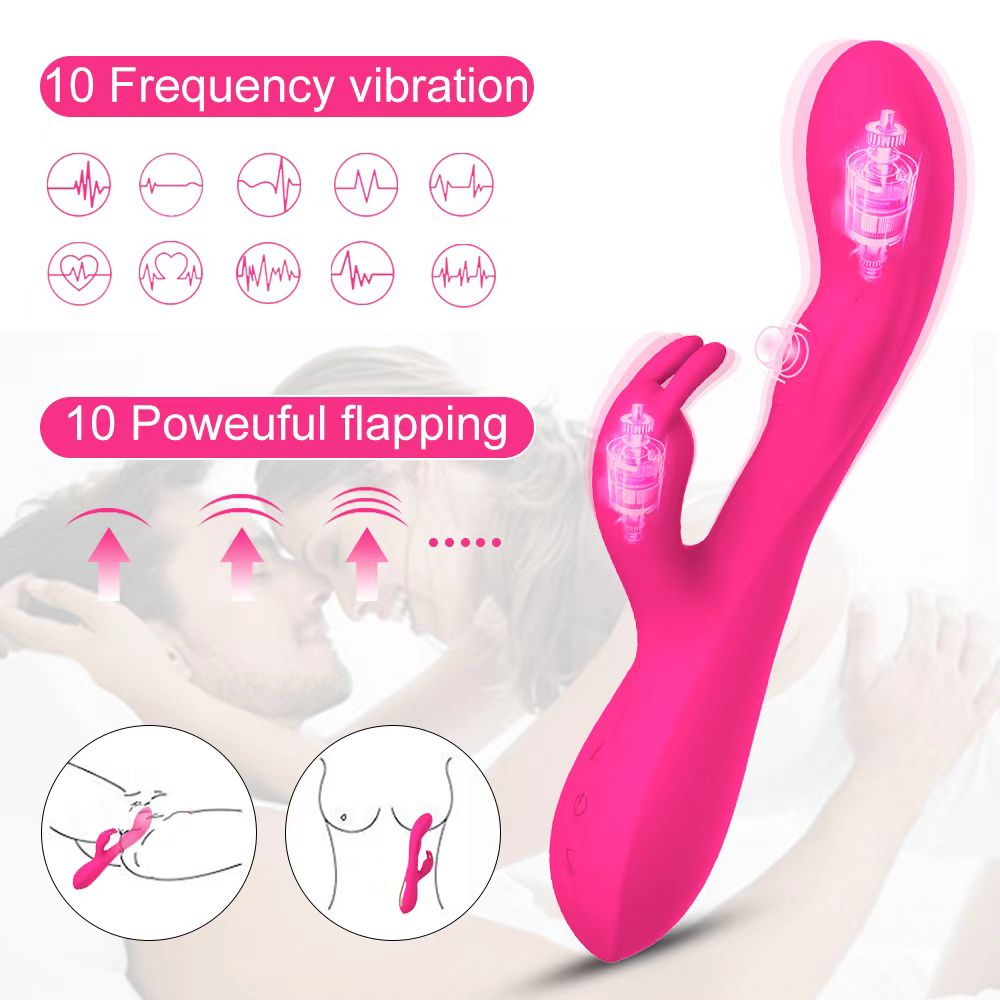 10 frequency Dual motor women vibrator g spot clitoral stimulator Heating rabbit vibrator