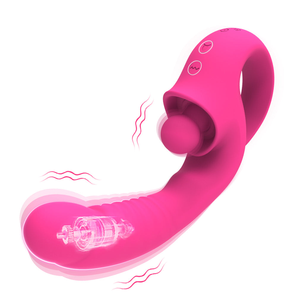 Hot selling Female Masturbation Dildo Vibrator for women G spot Clitoral stimulation flapping vibrator Adult Sex Toys For Woman