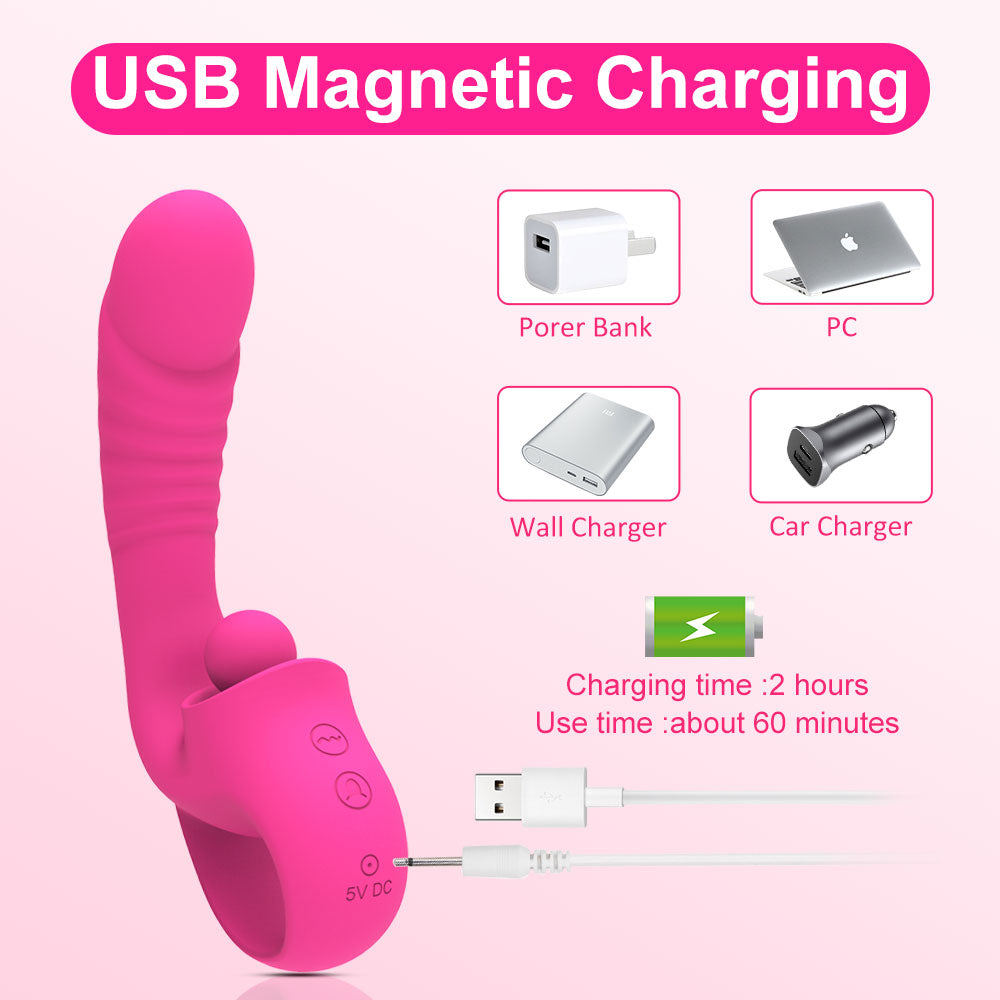 Hot selling Female Masturbation Dildo Vibrator for women G spot Clitoral stimulation flapping vibrator Adult Sex Toys For Woman