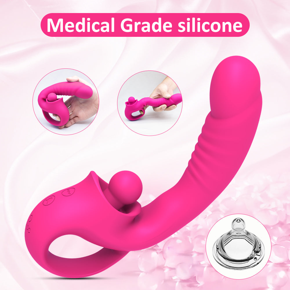 Hot selling Female Masturbation Dildo Vibrator for women G spot Clitoral stimulation flapping vibrator Adult Sex Toys For Woman