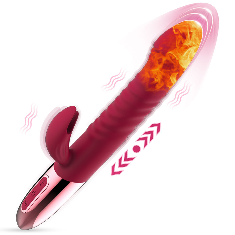 Sex Toy Woman Sex Toy Vibrator Telescopic Heated Dildo Vibrator Rotating Head Dildo Vibrator For Women