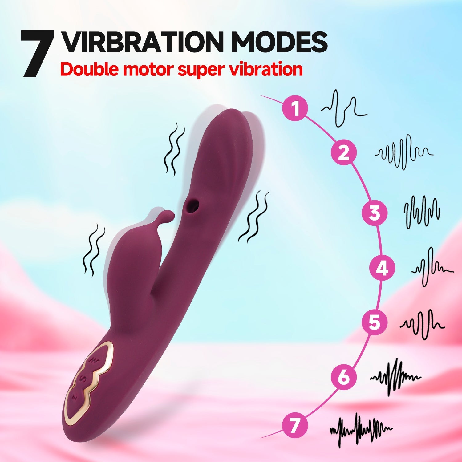 Suction Vibrator Dildo Vibrating Massage Female G Spot Clitoral Stimulation 7 Vibration Modes Women Adult Sex Toys